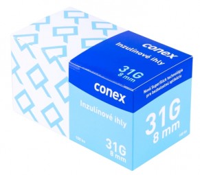 Inzulínové ihly Conex 31G 8mm, 100ks