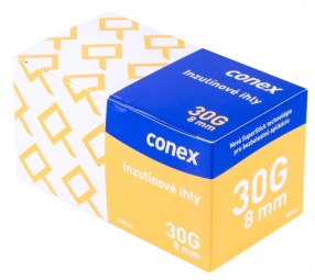 Inzulínové ihly Conex 30G 8mm, 100ks